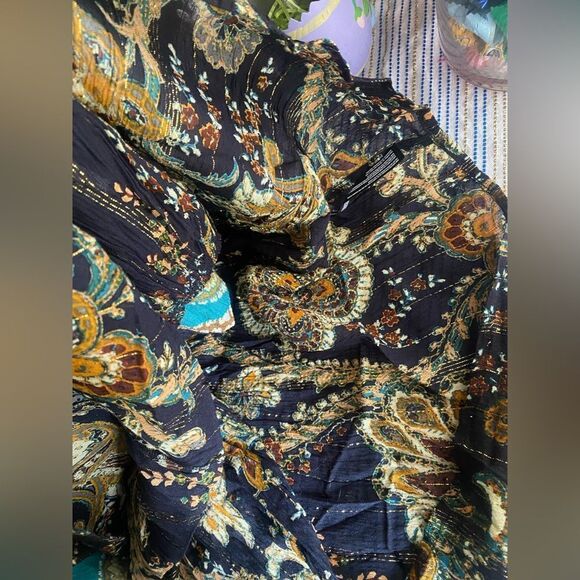 Free People Mojave Mermaid  Metallic Maxi Slip Dress Size Médium  Latigo Bay NWT - Picture 14 of 17